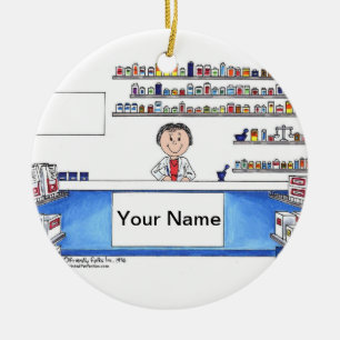 Pharmacist - Female Ceramic Ornament