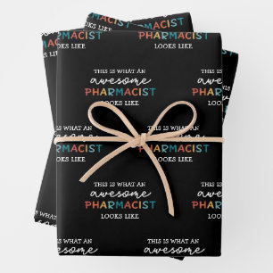 Pharmacist Funny Awesome Pharmacist Gift Wrapping Paper Sheets