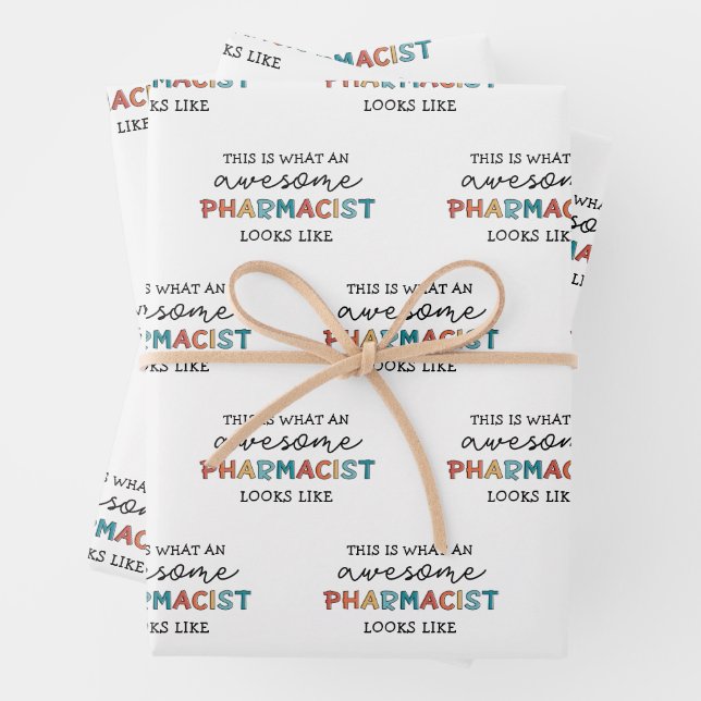Pharmacist Funny Awesome Pharmacist Gift  Wrapping Paper Sheets (In situ)