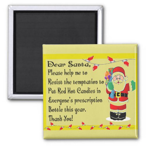 Pharmacist Funny Christmas Themed Gifts Magnet