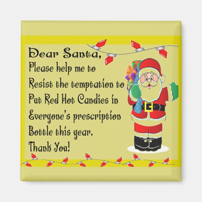 Pharmacist Funny Christmas Themed Gifts Magnet (Front)