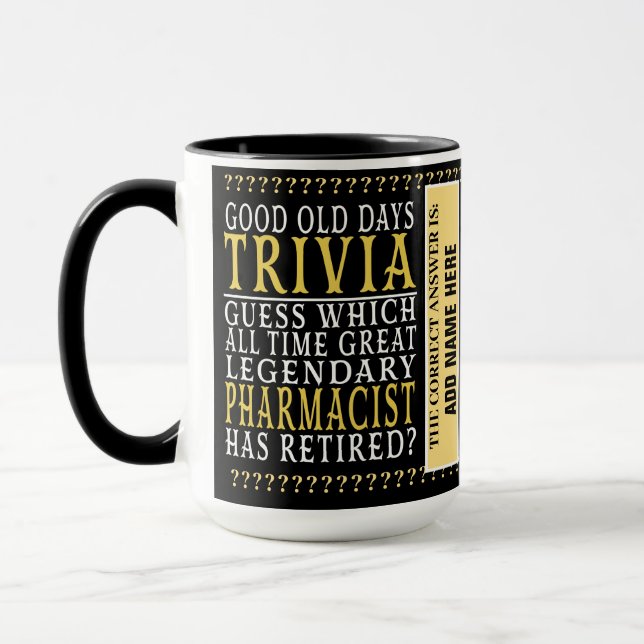 Pharmacist Funny Personalized Retired, Retirement Mug (Left)