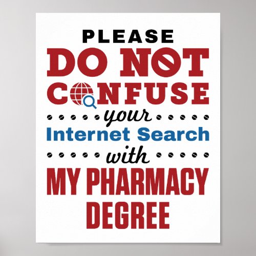 Pharmacist Funny Quote Pharmacy Degree Poster