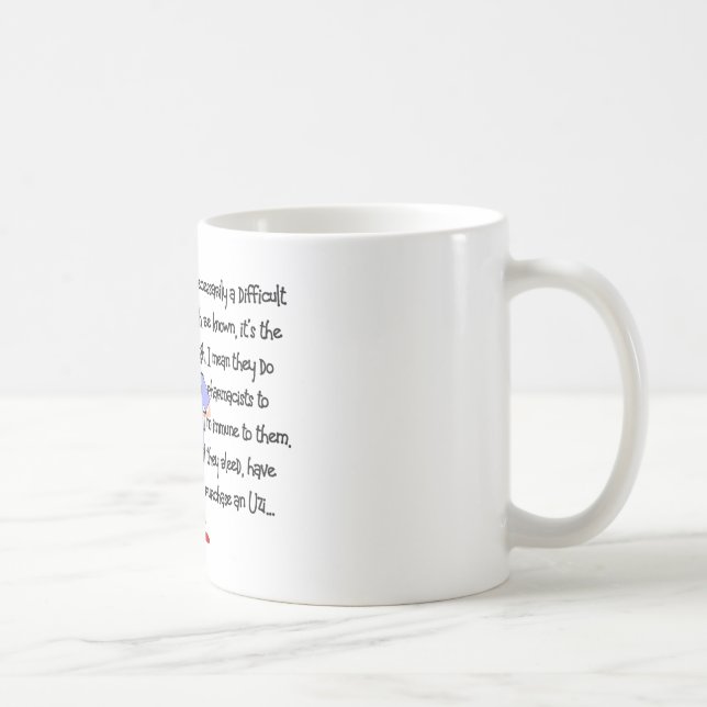 Pharmacist Gifts "Brink of Insanity" Story Art Coffee Mug (Right)