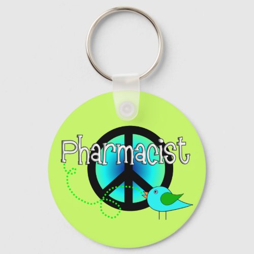 Pharmacist Gifts___Peace Sign Design Keychain