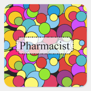 Pharmacist Gifts Whimsical Bubbles Square Sticker