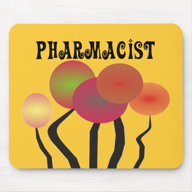 Pharmacist Gifts  Whimsical Trees Design Mouse Pad (Front)