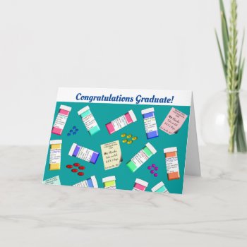 Pharmacist Graduation  Card by ProfessionalDesigns at Zazzle