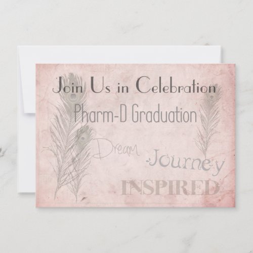 Pharmacist Graduation Invitations Soft Romance