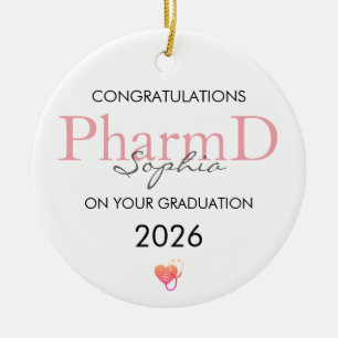 Pharmacist Graduation Personalized Name Year Ceramic Ornament