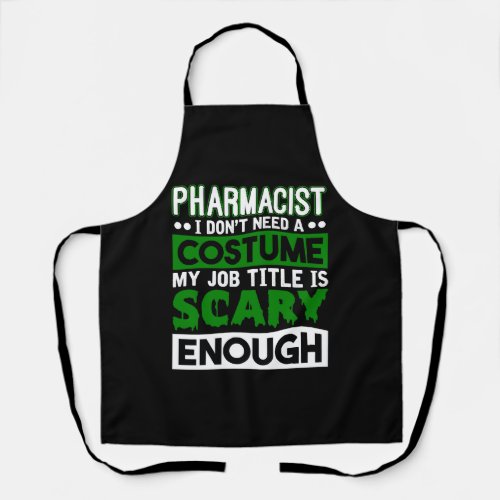 Pharmacist Halloween Costume Pharmacy Technician Apron