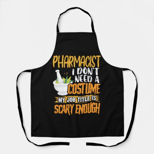 Pharmacist Halloween Costume Pharmacy Technician  Apron