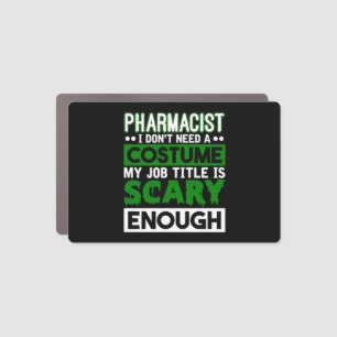 Pharmacist Halloween Costume Pharmacy Technician Car Magnet
