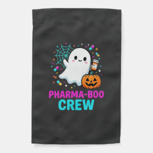 Pharmacist Halloween Pharma-Boo Crew Ghost Design_ Garden Flag