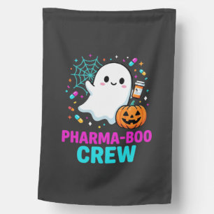Pharmacist Halloween Pharma-Boo Crew Ghost Design_ House Flag