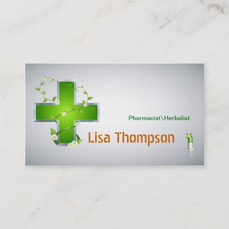 Pharmacist Herbalist Pharmacy Nutritionist Business Card