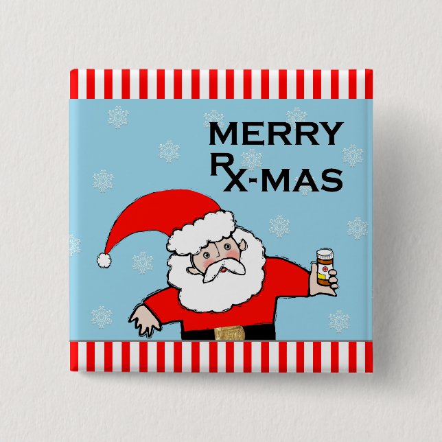 Pharmacist Holiday Gift Pinback Button (Front)