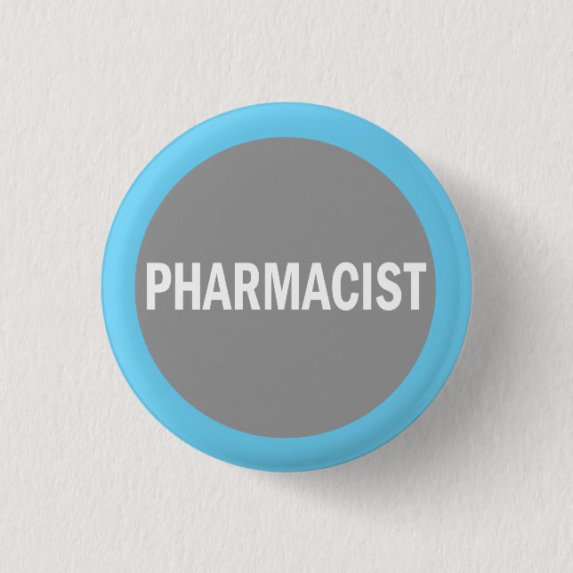 Pharmacist hospital identification badge button (Front)