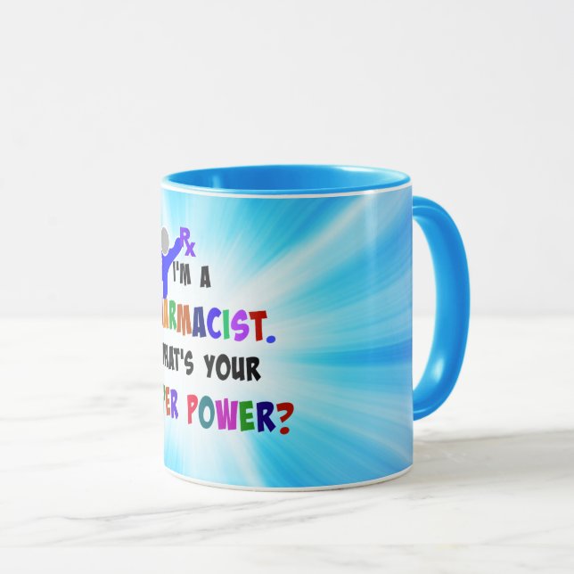 Pharmacist humor, colorful design mug (Front Right)