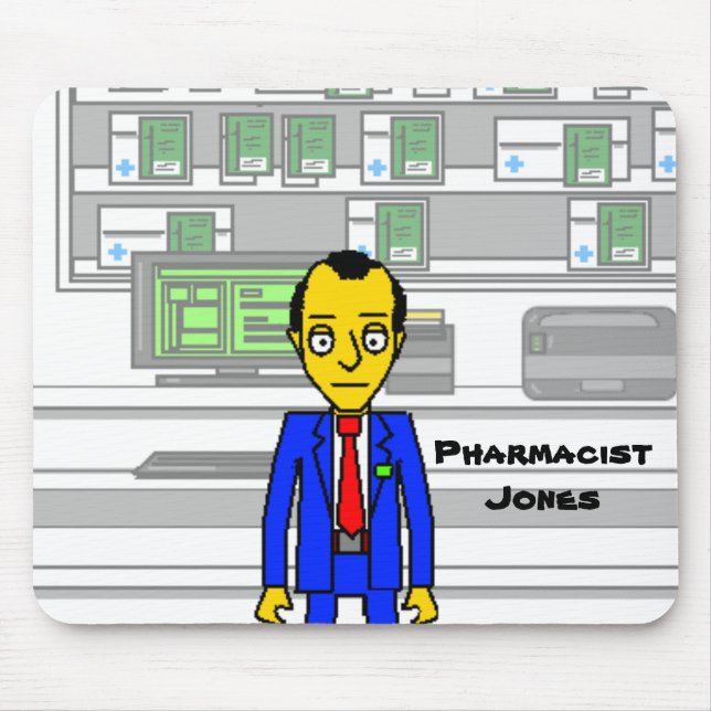 Pharmacist Jones Mousepad (Front)