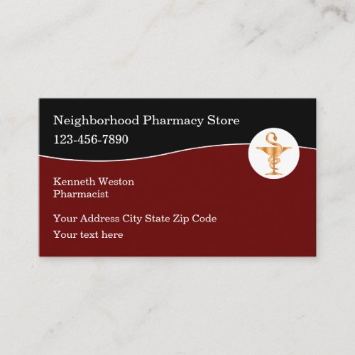 Pharmacist Medical Pharmacy Business Cards