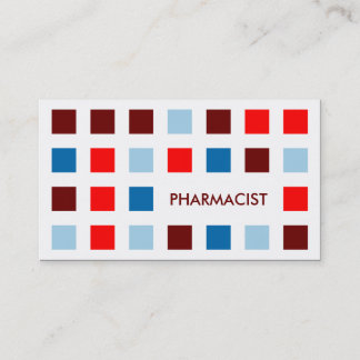 PHARMACIST (mod squares) Business Card