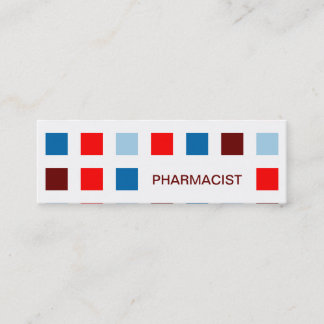 PHARMACIST (mod squares) Mini Business Card