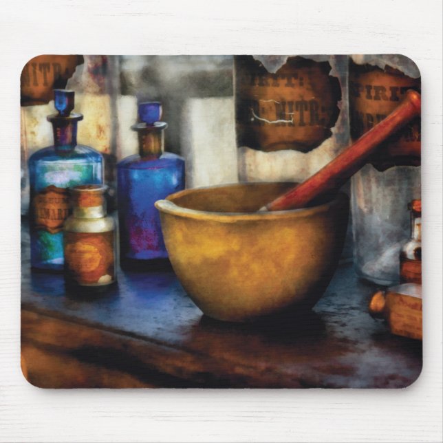 Pharmacist - Mortar and Pestle Mouse Pad (Front)
