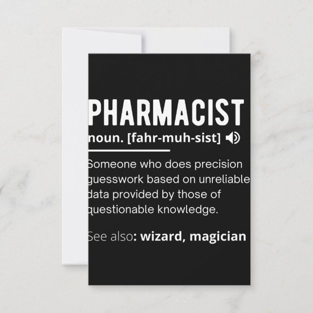 pharmacist note card (Front)