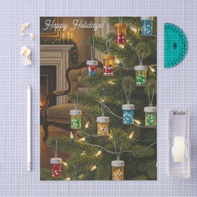 Pharmacist Nurse Christmas Tree Gift Pill Holiday Tissue Paper (Craft)