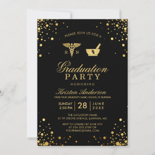 Pharmacist Nurse Practitioner Graduation Party Invitation