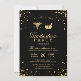 Pharmacist Nurse Practitioner Graduation Party Invitation