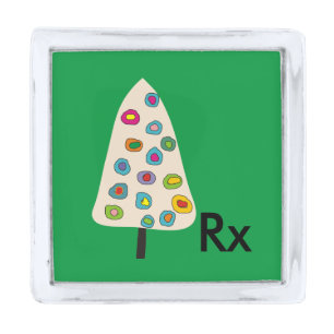 Pharmacist or Pharmacy Tech Lapel Christmas Silver Finish Lapel Pin