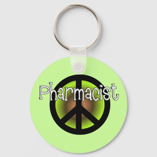 Pharmacist PEACE SYMBOL Gifts Keychain