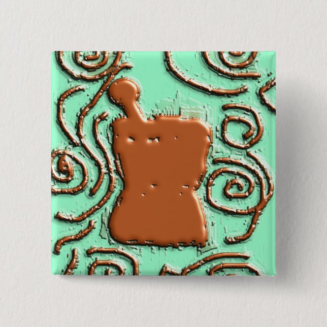 PHARMACIST Pestle & Mortar Design Gifts Pinback Button (Front)