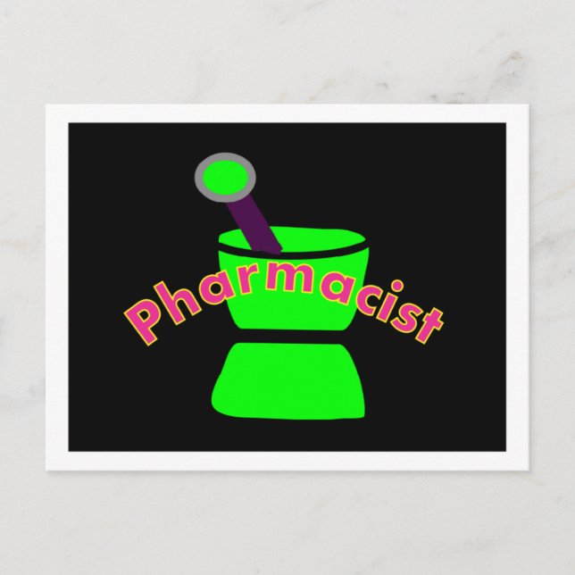 "Pharmacist"  Pestle & Mortar Design Gifts Postcard (Front)
