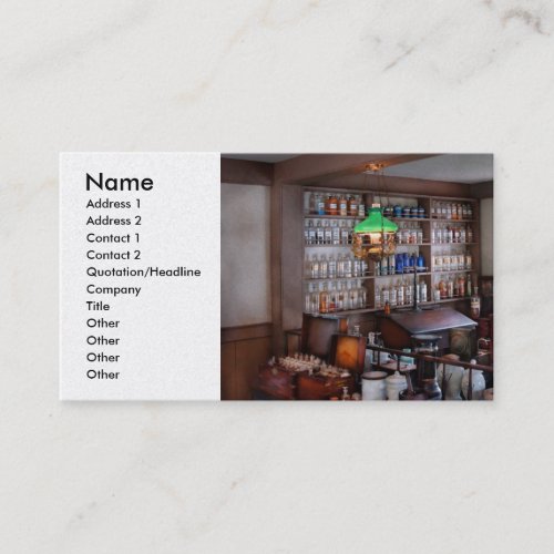 Pharmacist - Pharmacist from the 1880's  Business Card