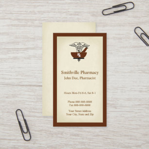 Pharmacist Pharmacy Business Card