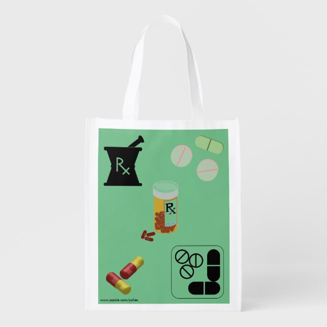 Pharmacist Pharmacy Grocery Tote (Front)