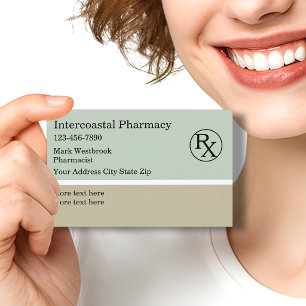 Pharmacist Pharmacy Logo Business Cards