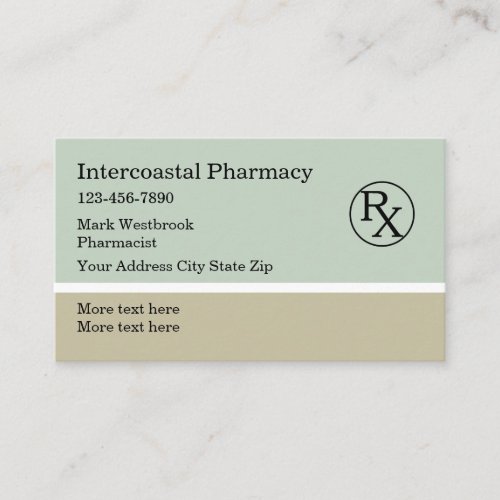 Pharmacist Pharmacy Logo Business Cards