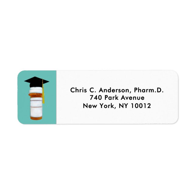 Pharmacist Pharmacy School Graduation Label (Front)