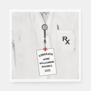 Pharmacist Pharmacy School Graduation Napkins