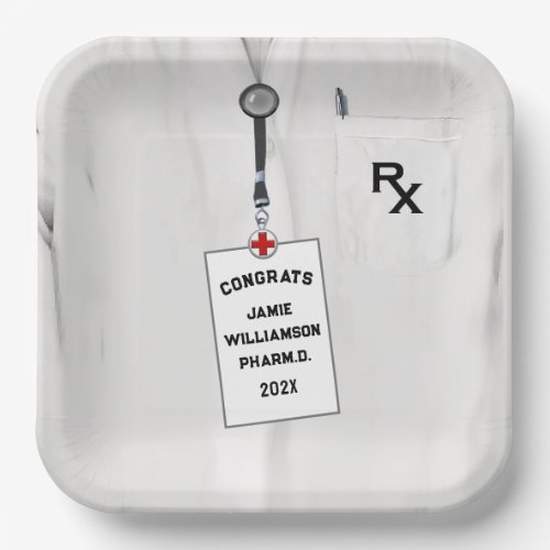 Pharmacist Pharmacy School Graduation Paper Plates