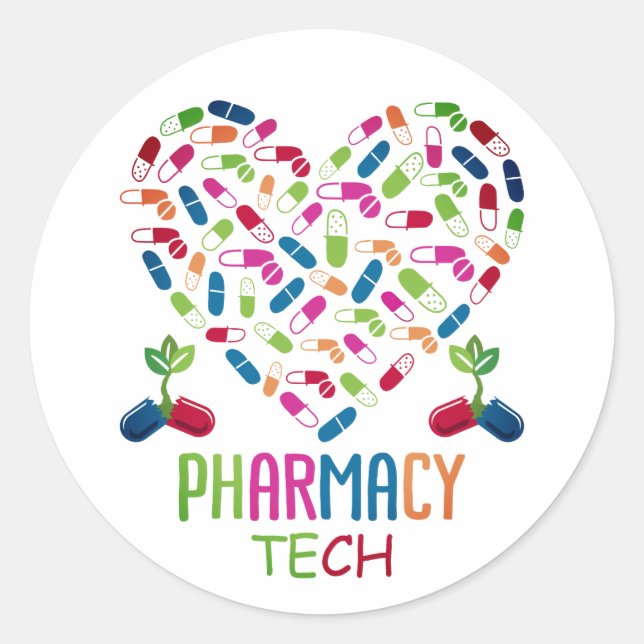 Pharmacist Pharmacy Technician Classic Round Sticker (Front)