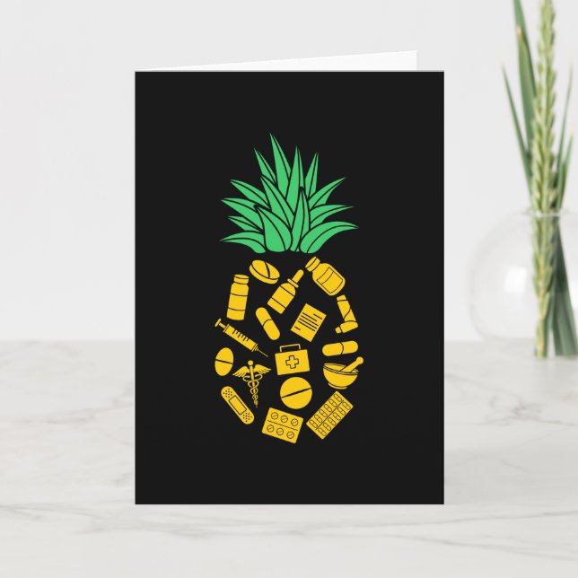 Pharmacist Pineapple Pharmacy Technician PharmD Card (Front)