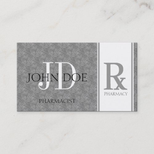 Pharmacist/Prescription Pharmacy Blue Grey Marble Business Card