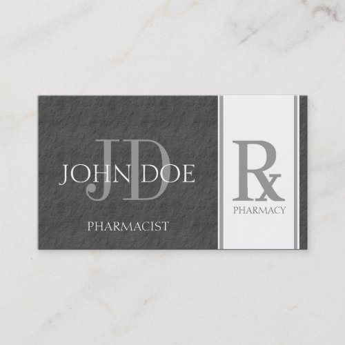 Pharmacist/Prescription Pharmacy Dark Grey Slate Business Card Templates