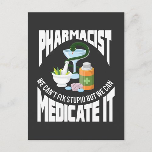Pharmacist Profession Quote Medicine Doctor Humor Postcard