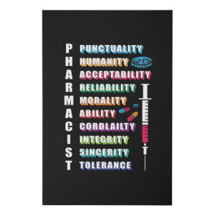 Pharmacist Quote Pharmacy Technician Pharmacists Faux Canvas Print